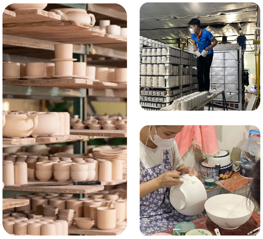 Xưởng gốm Bát Tràng truyền thống